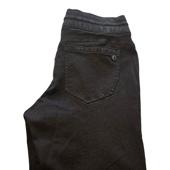 Democracy Ab Solution Jeans Womens Size 10 Black Pull On Glider Ankle Length NWT - Picture 7 of 13